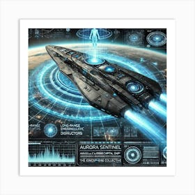 Ionosphere Aurora Sentinel Full Converted Art Print