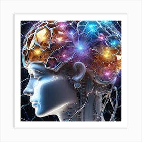 Futuristic Human Brain 1 Art Print