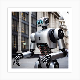 Robot In The City 9 Art Print