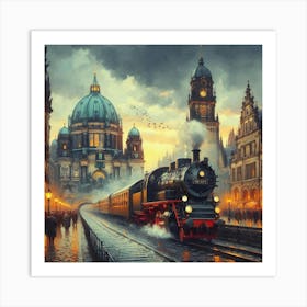 Train In Berlin Art Print