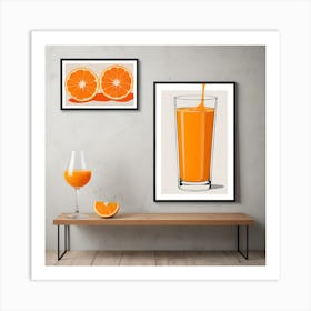 Orange, Orange and Orange Juice Art Print