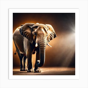 Elephant In The Spotlight Art Print