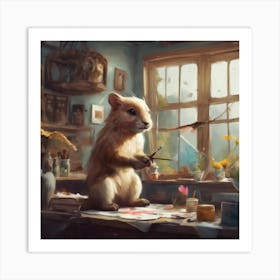 Hamster Painting Art Print