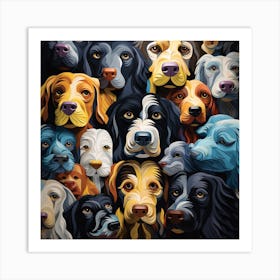 Group Of Dogs 1 Art Print