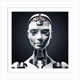 Portrait Of A Robot 35 Art Print