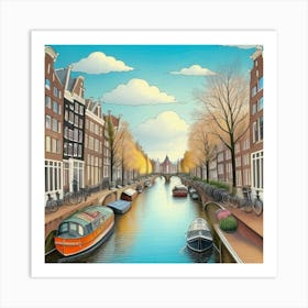 Amsterdam Canal 9 Art Print