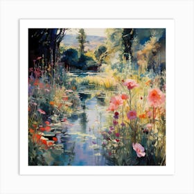 Garden of Serenity: Watercolour Whispers Art Print