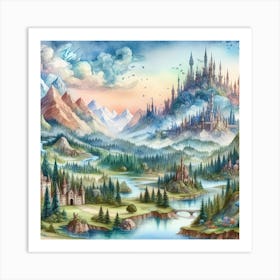 Fairy Tale Landscape Art Print