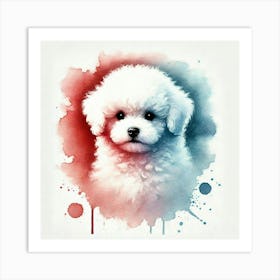 Watercolor Bichon Frise 2 Art Print