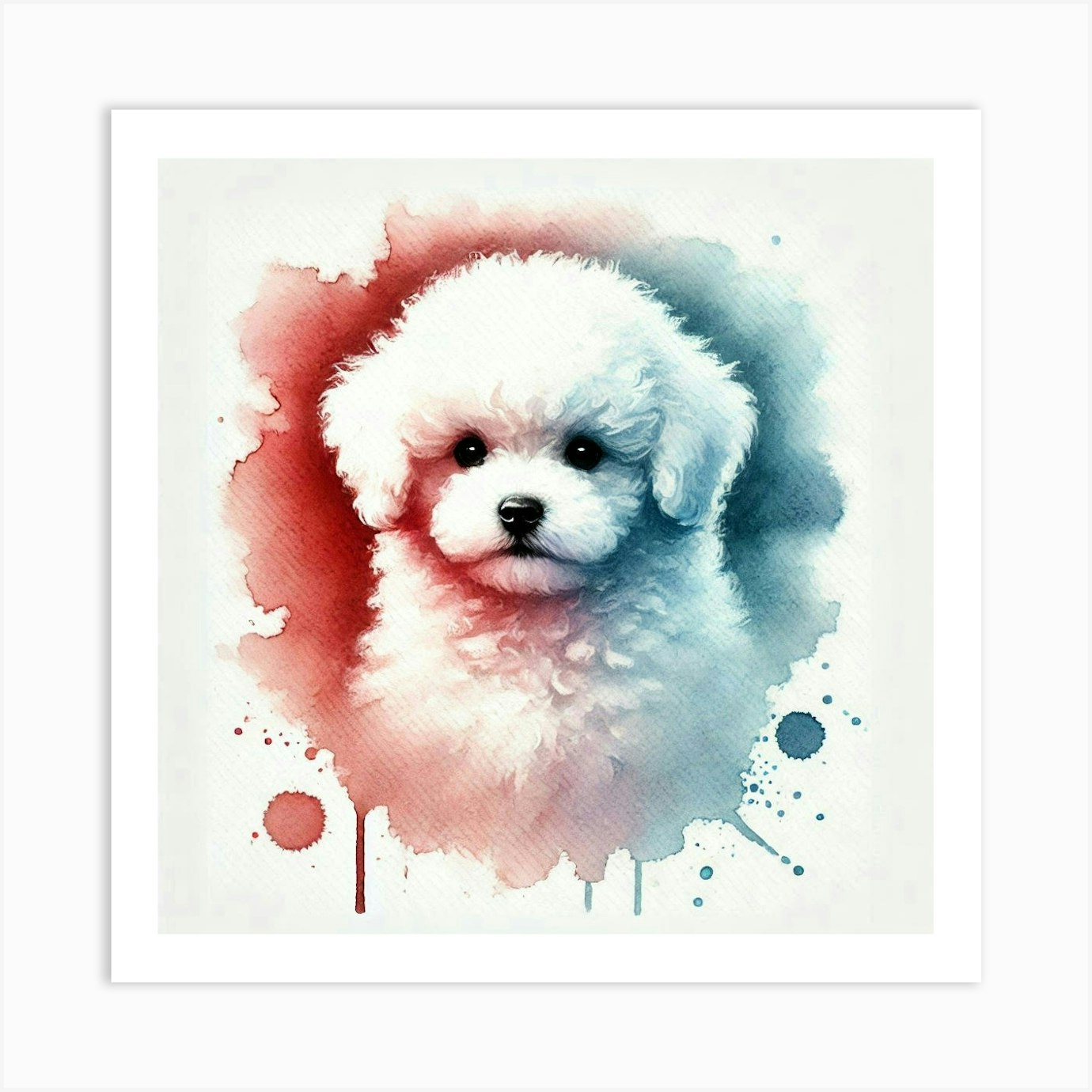 Bichon Shoulder Bag - Watercolor Bichon Shoulder Bag - Watercolor