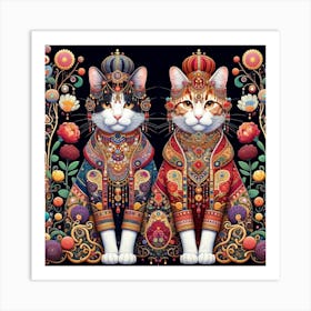 The Majestic Cats 2 Art Print