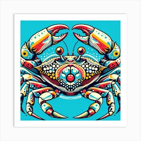 Colorful Crab Art Print