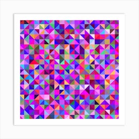 Floor Colorful Triangle Art Print