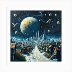 Space City 3 Art Print