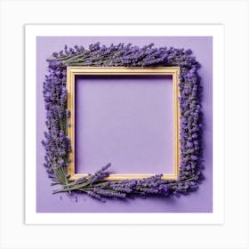 Lavender Flower Frame Art Print