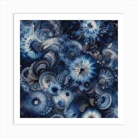 Indigo Infusion deep 3 Art Print