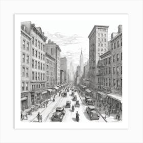 New York City Street Scene 7 Art Print