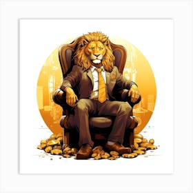 Businessman Lion 1 Art Print