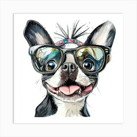 Boston Terrier Dog Art Print