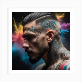 Tattooed Man Art Print