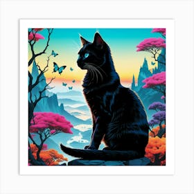 Creative Feline Cat Artwork 26 Art Print