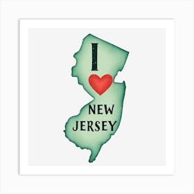 I Love New Jersey Art Print