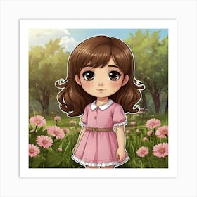 Flower girl Art Print