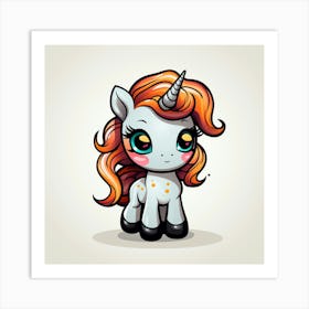 Cute Unicorn 791 Art Print