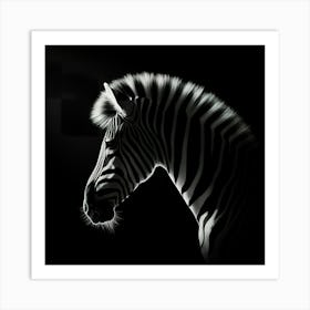 Zebra Portrait Art Print