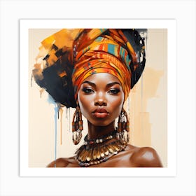 African Femela Faces Csaba Fikker 17 Art Print