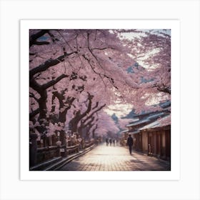 Cherry Blossoms In Kyoto Art Print