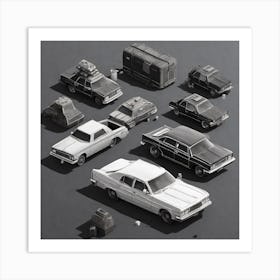 Collection Of Cars Art Print