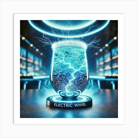 A Futuristic Non Alcoholic Beverage Named Electri Art Print