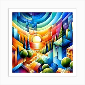 Colorful City Art Print