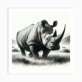 Rhinoceros 6 Art Print