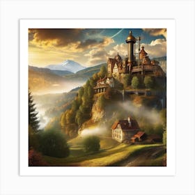 Castle In The Mountains 9 Art Print