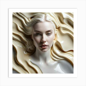 White Waves Art Print