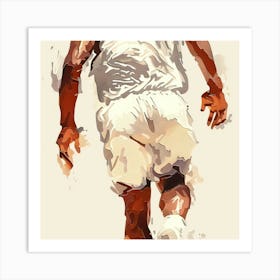 Tennis Player Running Art Print