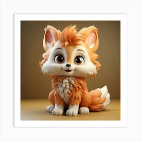 Cute Fox 72 Art Print