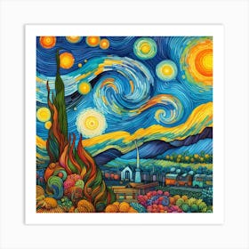 Van Gogh style, Harmony 2 Art Print