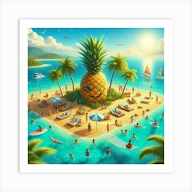 Pineapple Island 2 Art Print