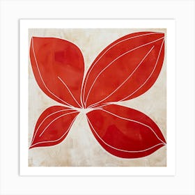 Red Flower Art Print