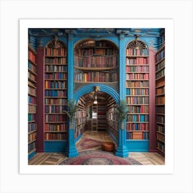 Bookshelf Mural Art Print