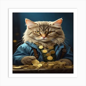 Default Create A Cat Holding A Alt Coin Cripto 0 Art Print