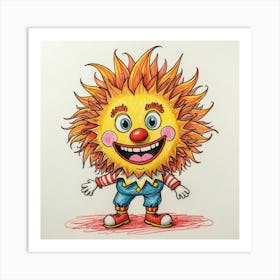 Clown Sun Art Print