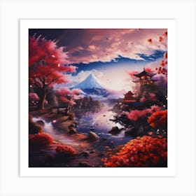 Japan Landscape Art Print