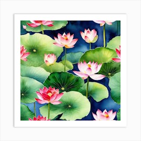 Lotus Flower 75 Art Print