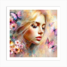 Butterfly Girl Art Print