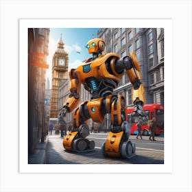 Robot In London 26 Art Print