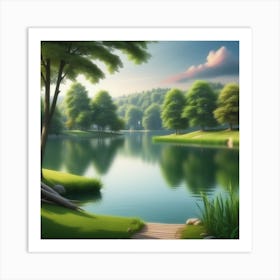 Landscape Painting 230 Art Print